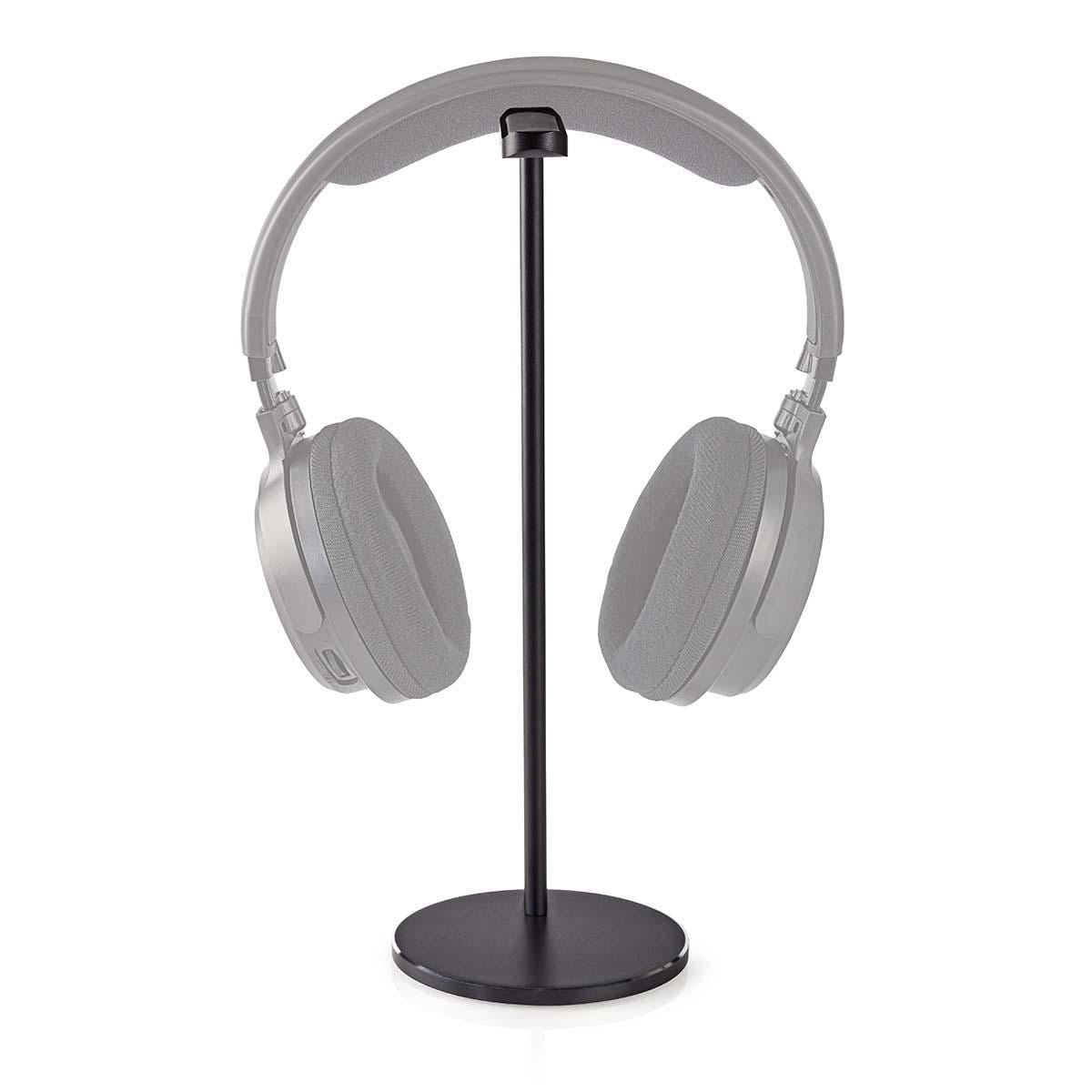 Nedis Headphones Stand Aluminium Design 98 x 276mm Black HPST200BK