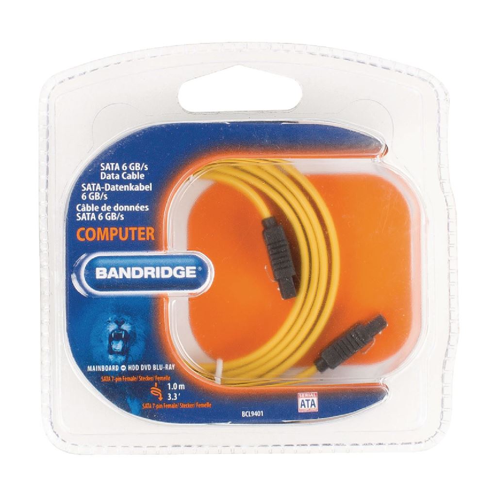 SATA 6 Gb/s Cable Internal SATA 7-Pin Female to SATA 7-Pin Female 1m Yellow - BCL9401