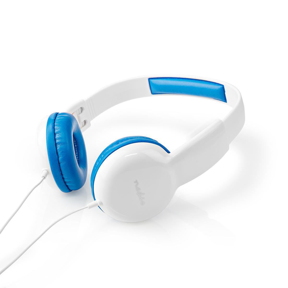 Nedis Wired Headphones 1.2 Round Cable On-ear Blue/White - HPWD4200BU