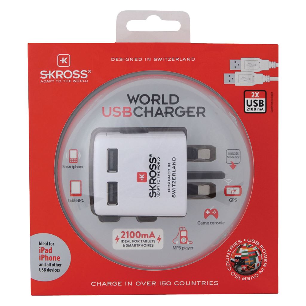 Skross Travel Adapter World USB Unearthed 1302320 Travel Adapter