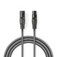 Nedis Digital DMX Cable 110 Ohm XLR 3-Pin Male to XLR 3-Pin Female 1.5m Grey - COTH15012GY15
