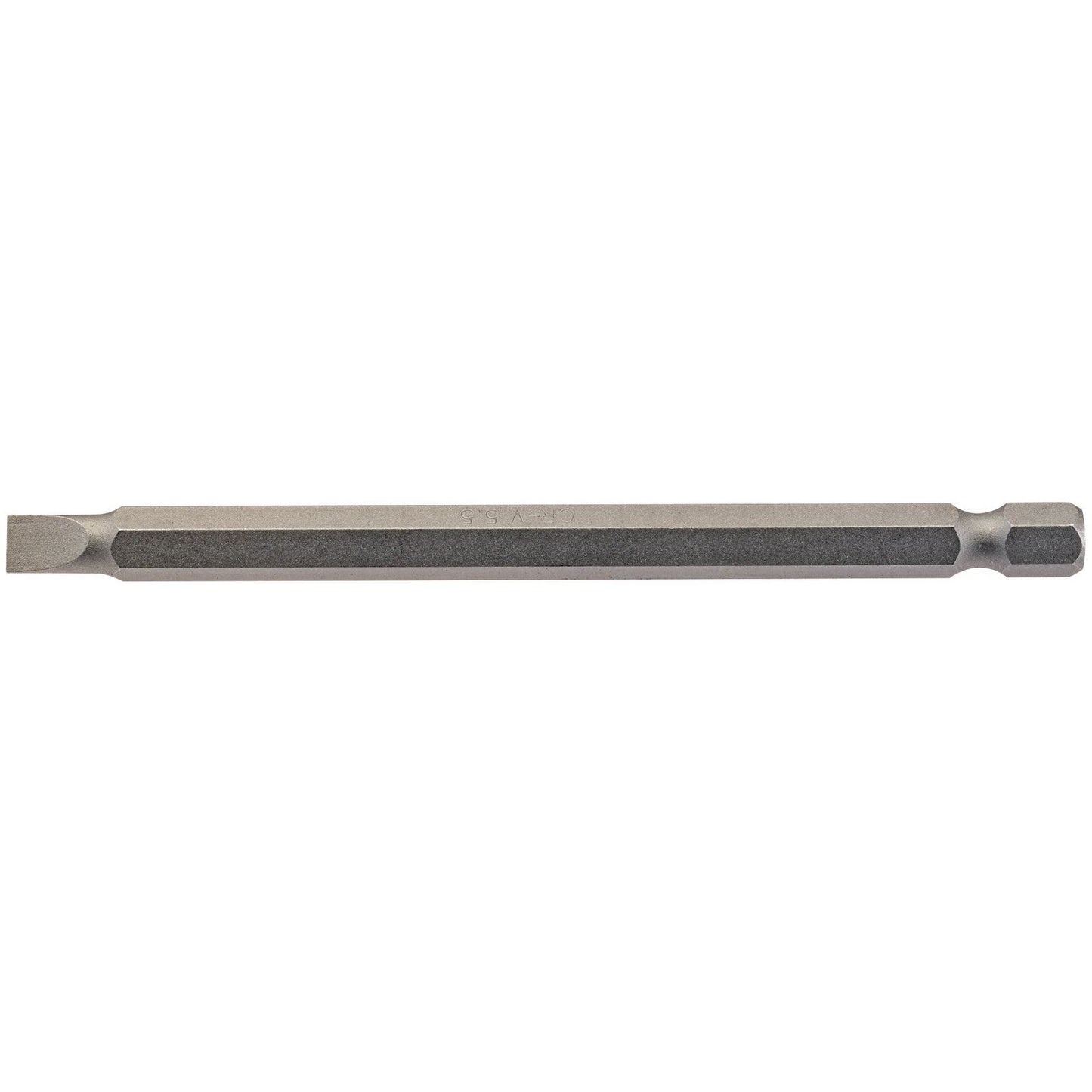 Draper 64345 5.5mm 1/4" Hex. Plain Slot Insert Bit 100mm Long x 1