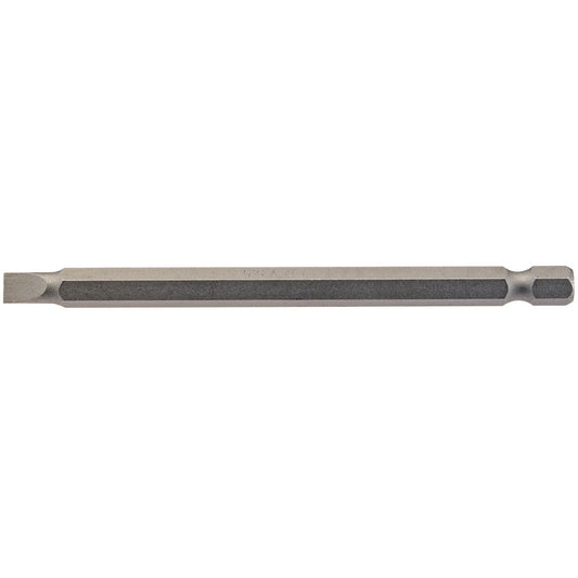 Draper 64345 5.5mm 1/4" Hex. Plain Slot Insert Bit 100mm Long x 1