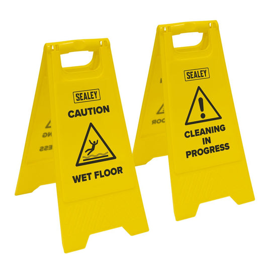 Sealey Wet Floor Signs - Pack of 2 BM120
