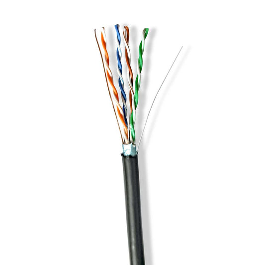 Nedis Network Cable Roll CAT5e Solid F/UTP Bare Copper 305m Outdoor Round PE