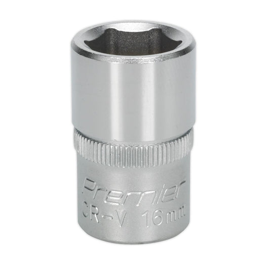 Sealey WallDrive Socket 16mm 1/2"Sq Drive S1216
