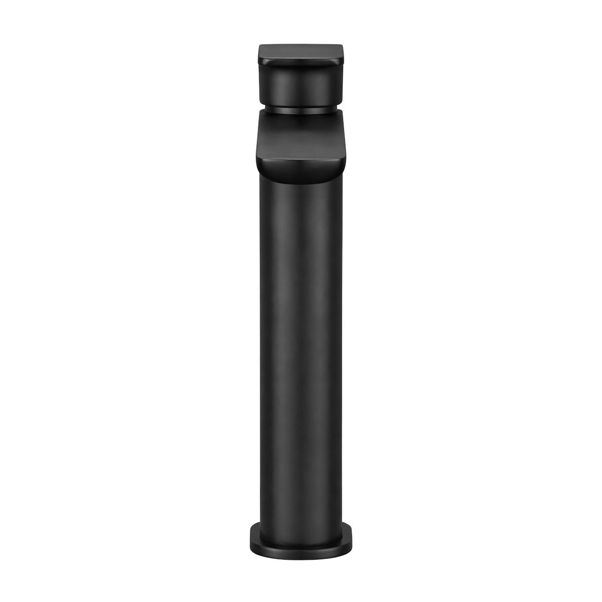 Baridi High Basin Mixer Tap with Clicker Waste - Matt Black DH395