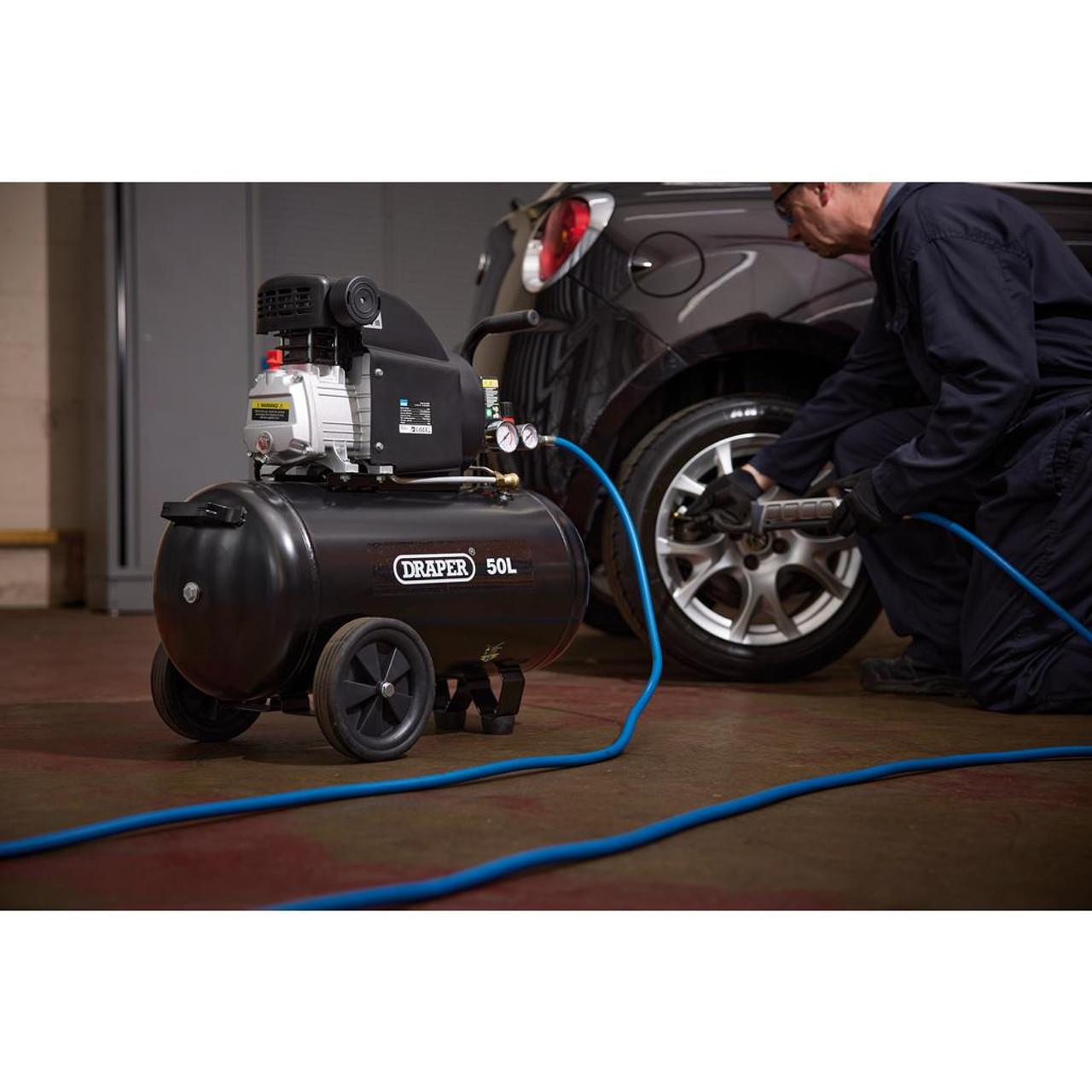 Portable Air Compressor 50L 1500W Electric Power Tool Motor DIY Workshop 24981