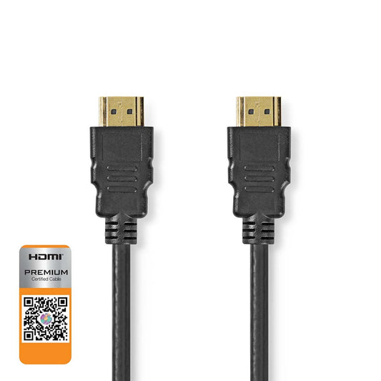 Nedis Premium High Speed HDMI Cable with Ethernet 4K@60Hz 18 Gbps 1m