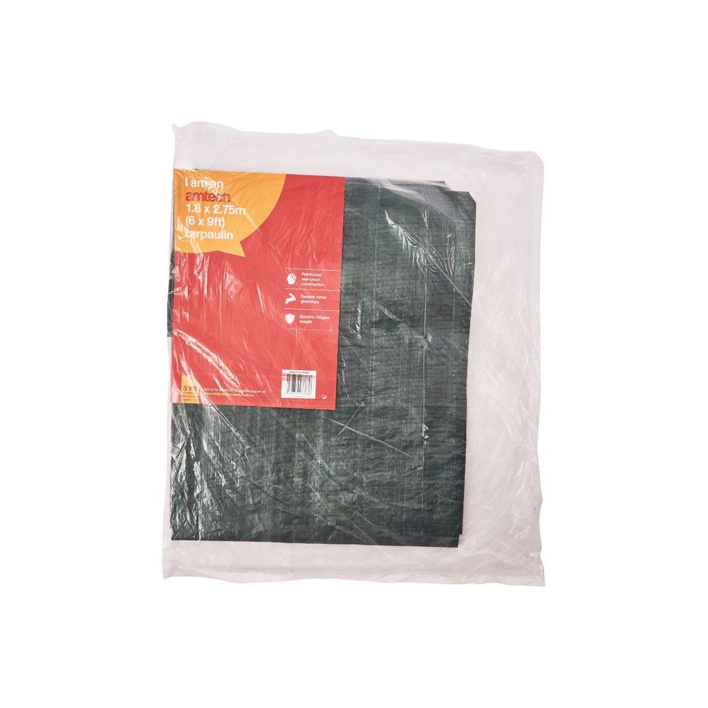 Green Heavy Duty 6x9ft Waterproof Tarpaulin Ground Sheet Light Weight Camping - S4908