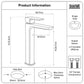 Baridi High Basin Mixer Tap with Clicker Waste - Chrome DH394