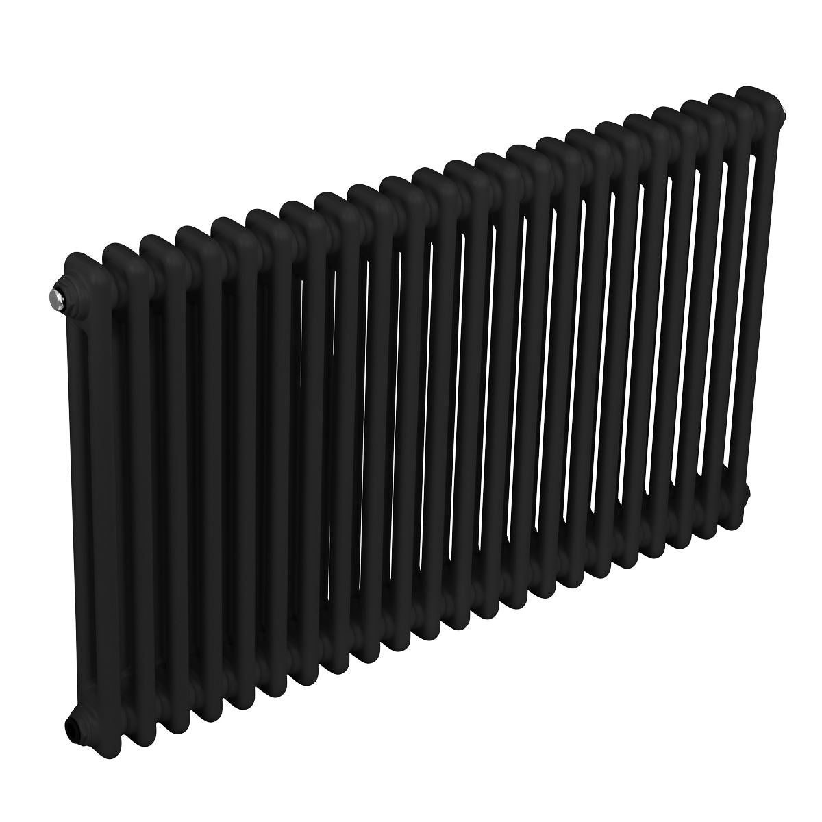 Baridi Horizontal Traditional 2 Column Radiator 600 x 1012mm � Black DH364
