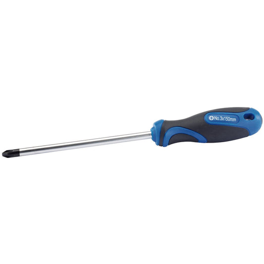 Draper No.3 x 150mm Cross Slot Screwdriver with Soft Grip Handles - 34552