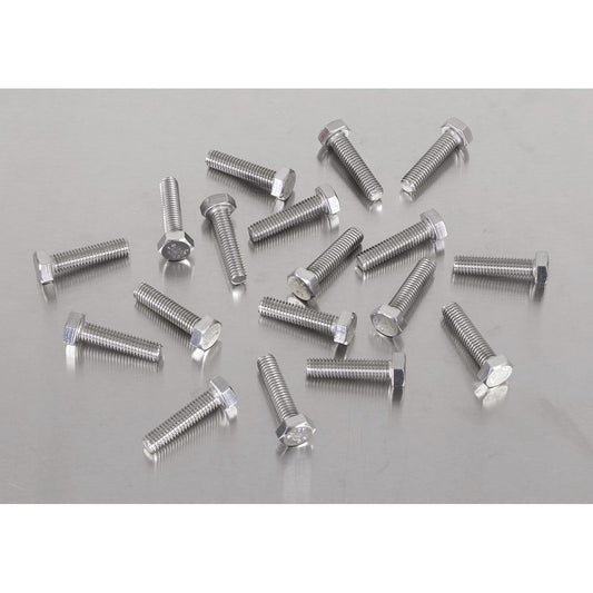 Sealey Stainless Steel Set Screw Din 933 M6 x 25mm 1.00mm Pitch - Pack of 50 S625S