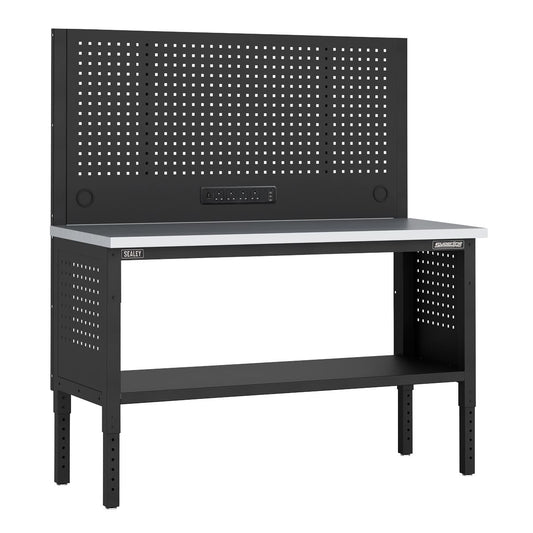 Sealey Superline Modular Workbench Pegboard Panel Stainless Steel Worktop 1525mm