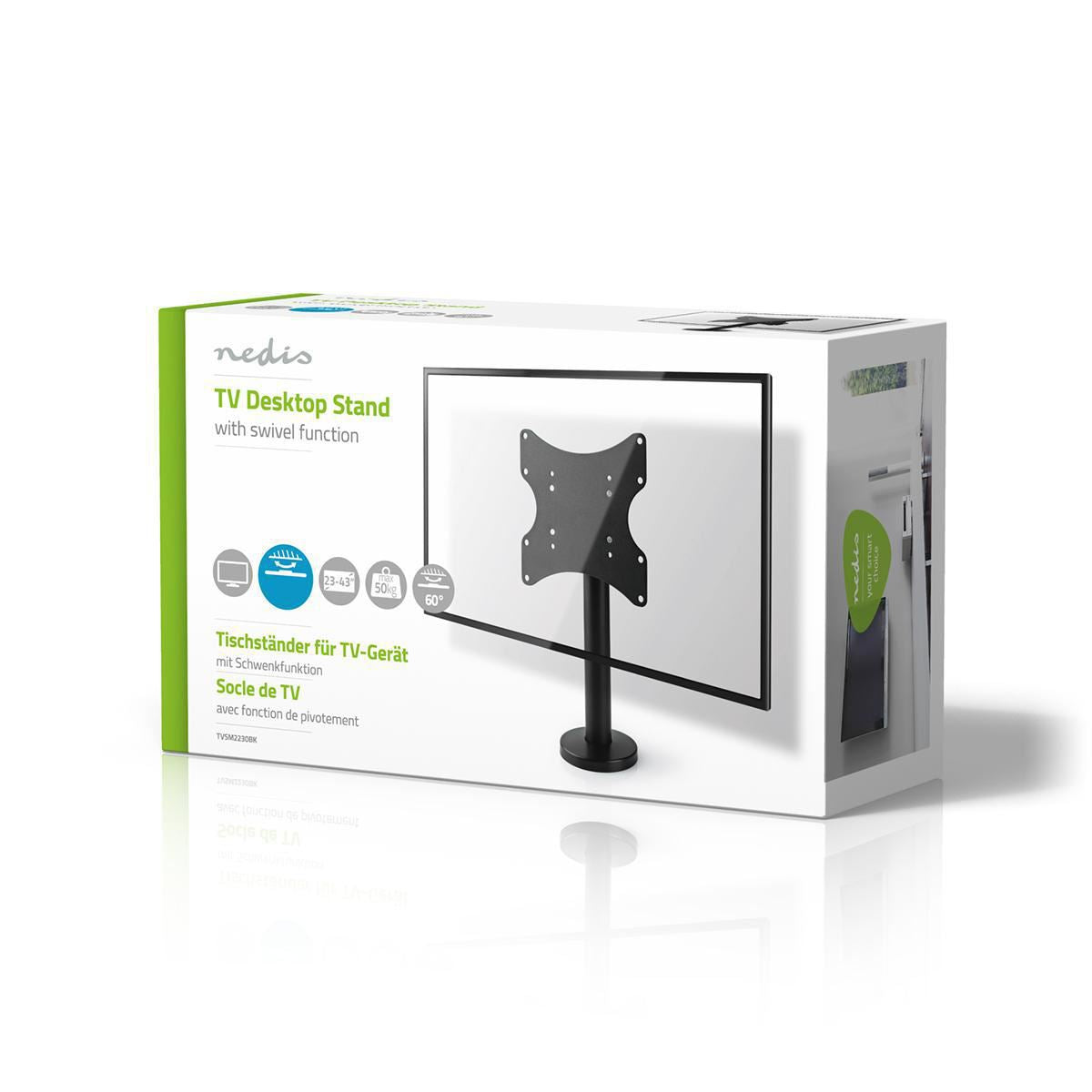 TV Mount Swivel Bolt-Down Desktop 23 to 43" Max. 50 kg +/- 30° Swivel Range