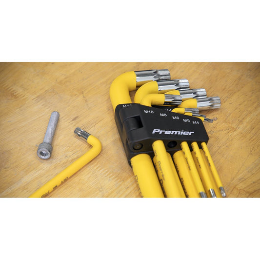 Sealey Long Jumbo Spline Key Set 9pc Anti-Slip AK7189