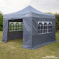 Dellonda Premium Side Walls/Doors/Windows for 2x2m Gazebo/Marquee Models Grey