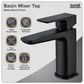 Baridi Basin Mixer Tap with Clicker Waste - Matt Black DH393