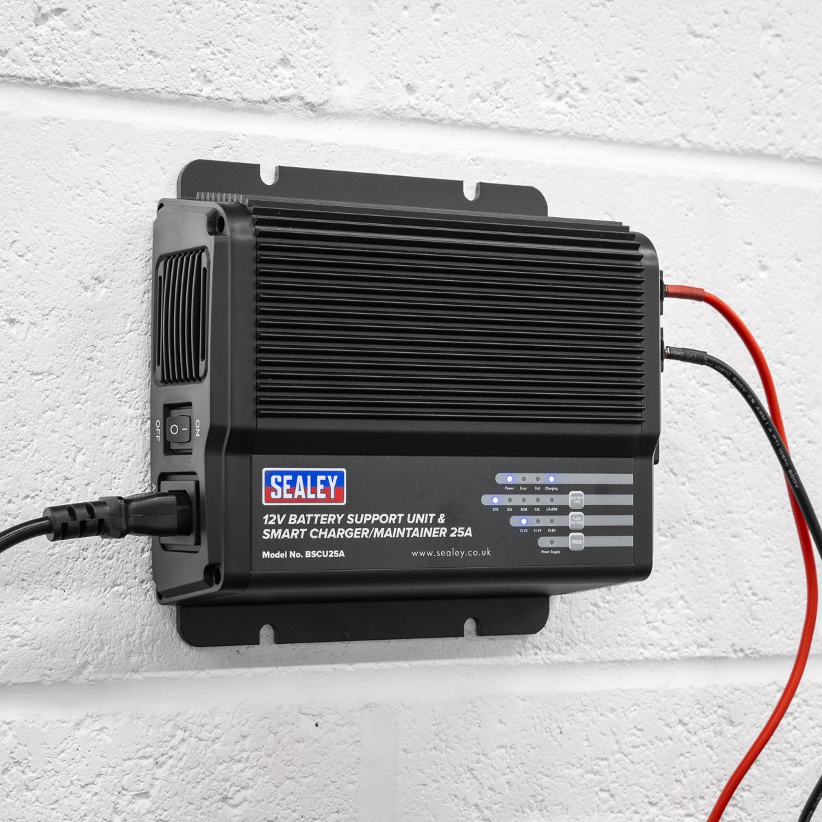 Sealey 12V Battery Support Unit & Smart Charger/Maintainer 25A BSCU25A