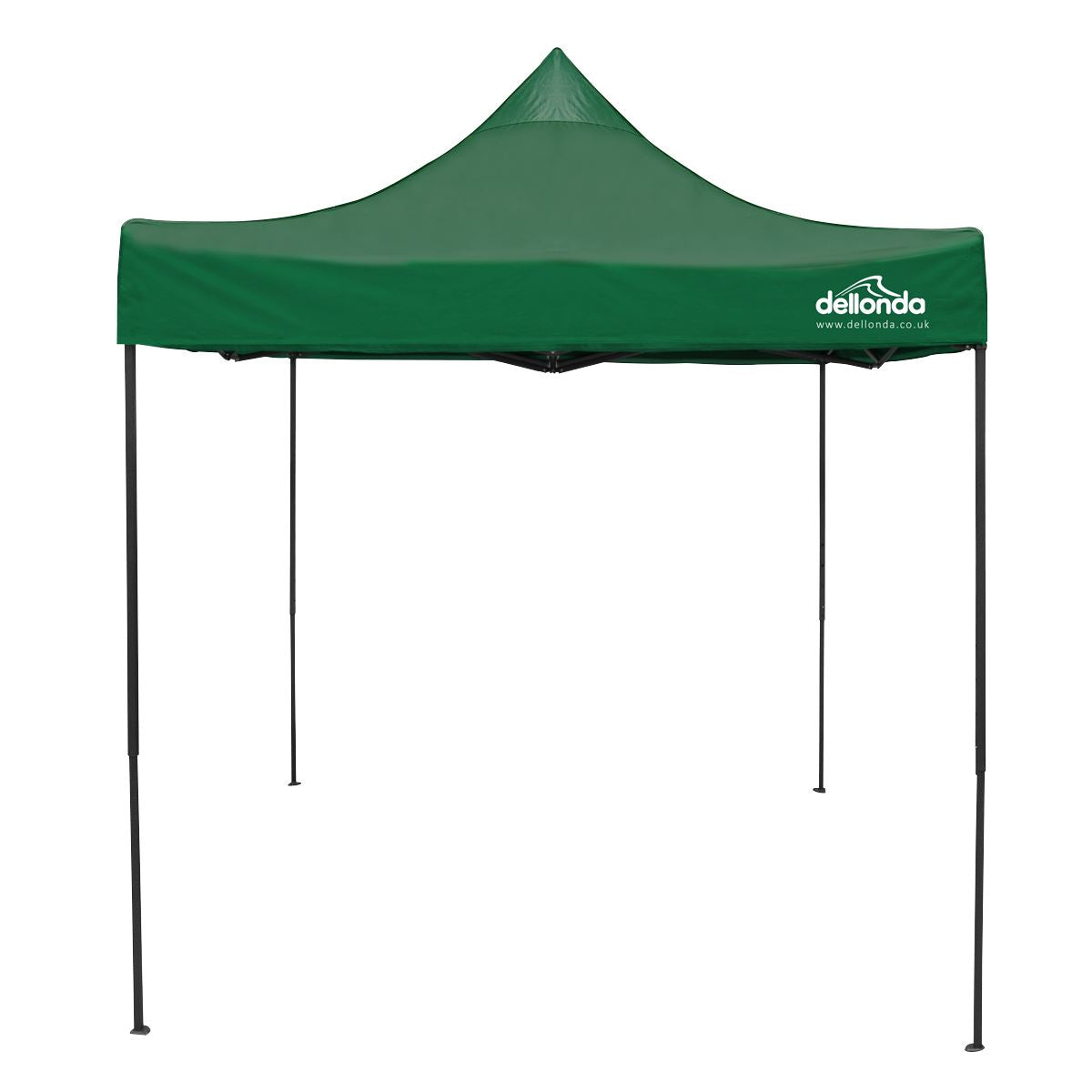 Sealey Dellonda Premium 2x2m Pop-Up Gazebo, Heavy Duty, PVC Coated, Water Resistant Fabric, Supplied with Carry Bag, Rope, Stakes & Weight Bags - Dark Green Canopy DG128