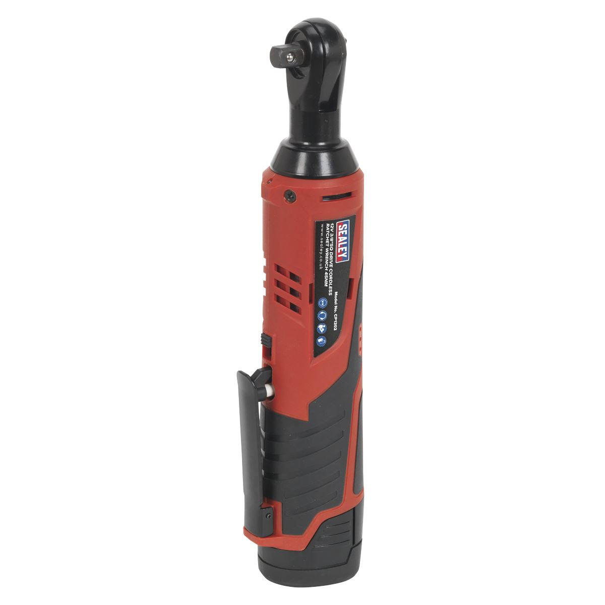 Sealey Cordless Ratchet Wrench 3/8"Sq Drive 12V Li-ion - Body Only CP1202