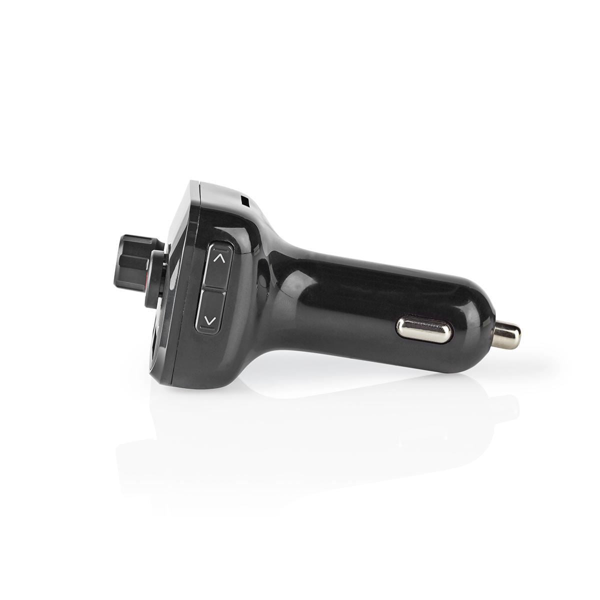 Car FM Transmitter Bluetooth Bass MicroSD Card Slot Hands-Free Calling 2x USB - CATR120BK
