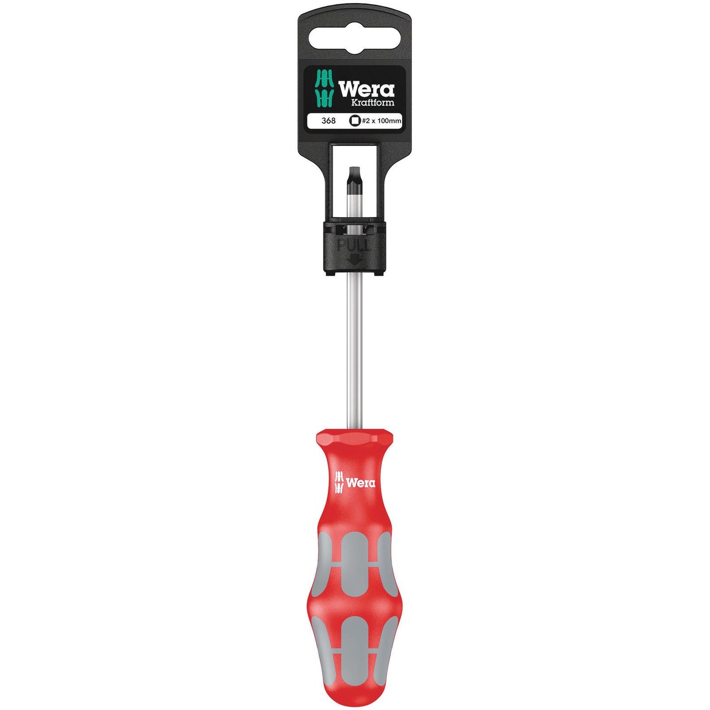 Wera 368 Sb Screwdriver Square 2/100 K'Form Plus Hangered 100071