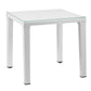 Sealey Dining Table Weather Resistant, Glass Top 80x80cm White DG208