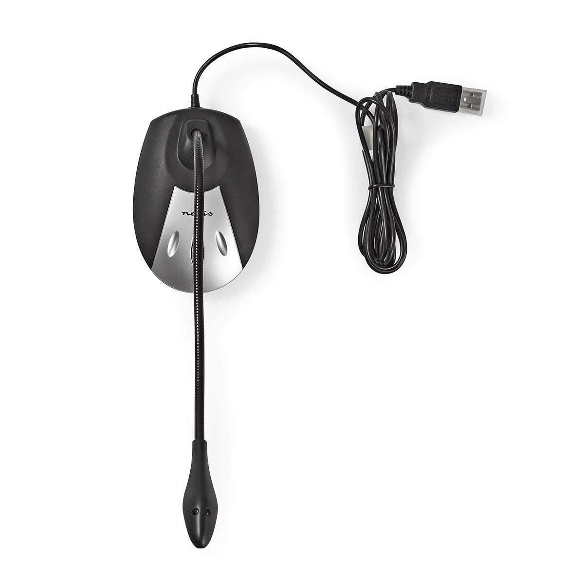 Nedis Wired Microphone USB Black/Grey MICDU100BK