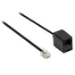 Valueline Telecom extension cable RJ11 male to RJ11 female 10m black - TCGP90205BK100