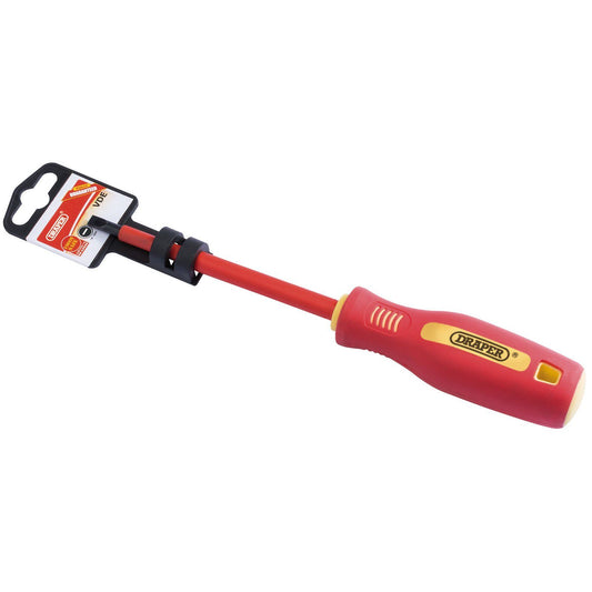 Draper 5.5mm x 125mm Fully Insulated Plain Slot Screwdriver. - 46518