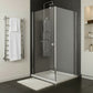 Baridi Side Panel for Sliding Shower Doors, 6mm Tempered Glass - Chrome DH296