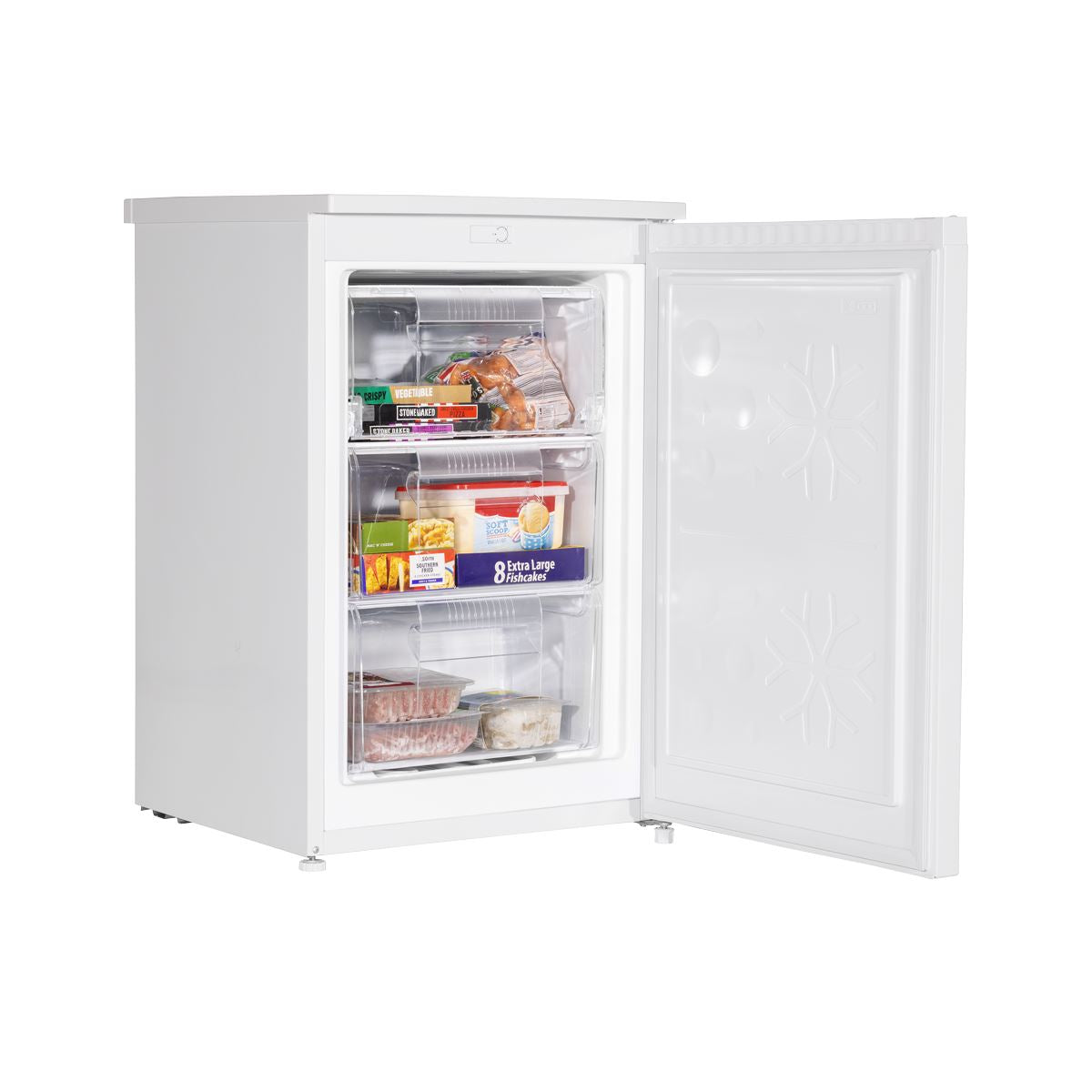 Baridi 55cm Undercounter Freezer with Adjustable Thermostat 85L - White DH250