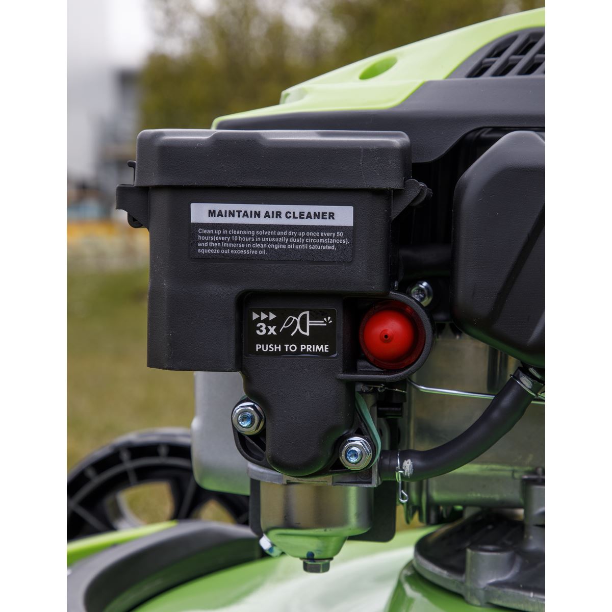 Dellonda Self-Propelled Petrol Lawnmower Grass Cutter with Height Adjustment & Grass Bag 149cc 18"/46cm 4-Stroke Engine DG101