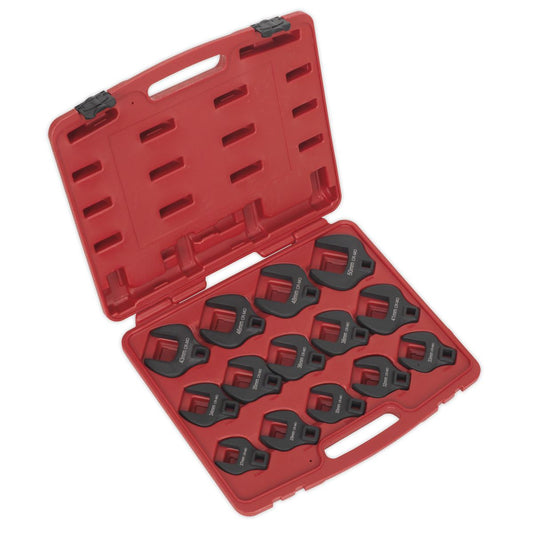 Sealey Crow's Foot Spanner Set 14pc 1/2"Sq Drive Metric AK59831