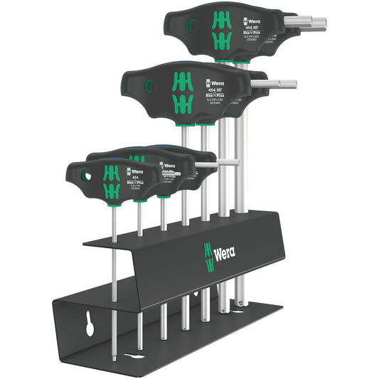 Wera 454/7 Hf Set 2 Hex-Plus T-Handle Set With Metal Rack 7Pc 023453