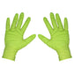 Sealey Diamond Grip Extra-Thick Nitrile Powder-Free XL Gloves Hi-Vis Green 50Qty