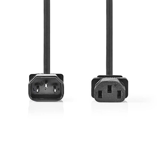 Nedis Power Cable IEC-320-C14 IEC-320-C13 Straight Straight 5m Round PVC Black