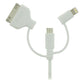Sweex 3 in 1 sync and charge cable USB 2A male to Micro B male + Lightning adapter + 30-pin dock adapter 1m white