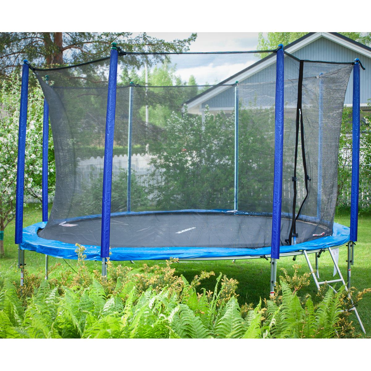 Dellonda 12ft Heavy-Duty Outdoor Trampoline with Safety Enclosure Net DL69