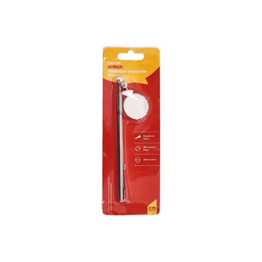 Telescopic Extending/Swivel 360 Degree Inspection Mirror+Pocket Clip - S2300