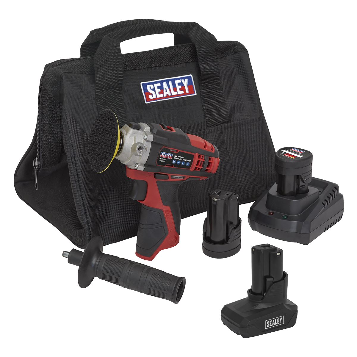 Sealey Cordless Polisher Kit 71mm 12V - 3 Batteries CP1205KITB
