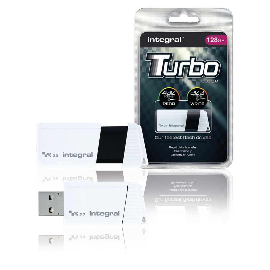 Integral Flash Drive USB 3.0 128GB White/Black