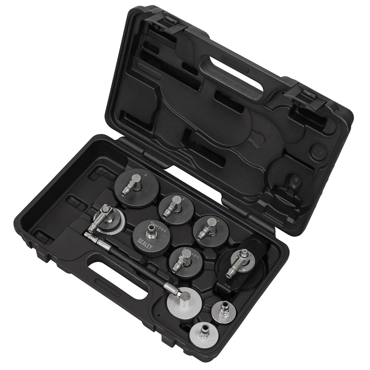 Sealey Brake & Clutch Pressure Bleeder Cap Set 10pc VS0204D
