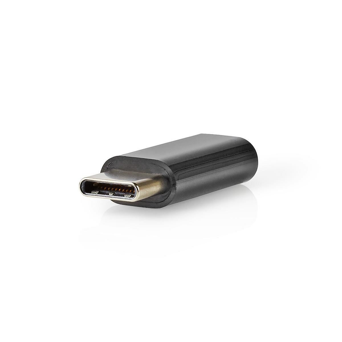 Nedis USB 2.0 Adapter Type-C Male to Micro B Female Black CCGP60910BK
