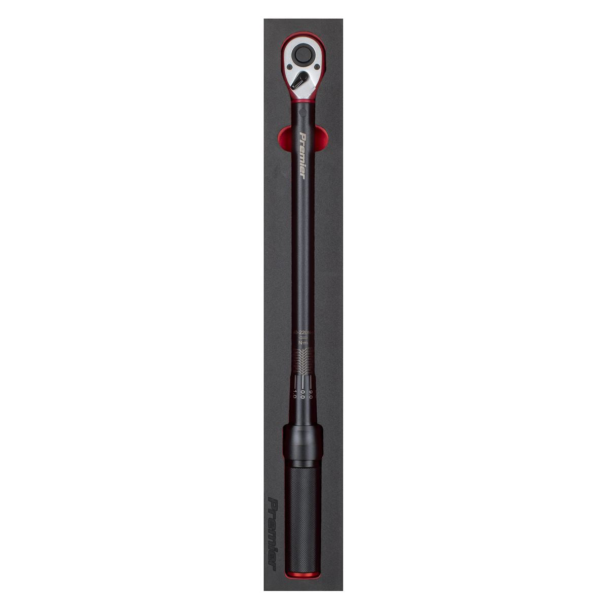 Sealey Premier Torque Wrench Micrometer Style 1/2"Sq Drive Calibrated 40-220Nm