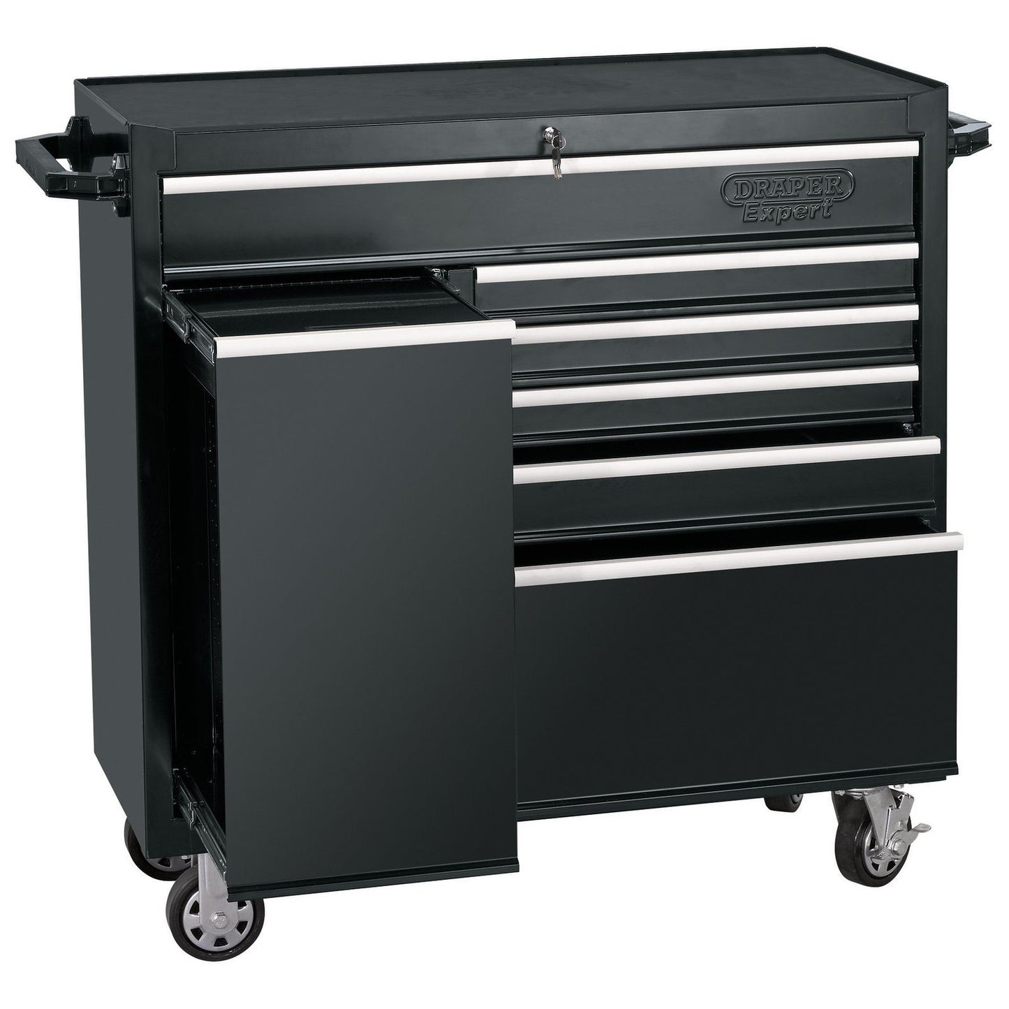Draper 14546 42" Roller Tool Cabinet With Side Locker 6 Drawer