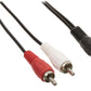 Glaxio Jack stereo audio adapter cable 3.5mm male to 2x RCA male 0.50m black