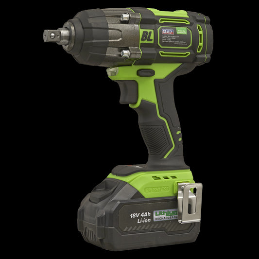 Sealey Cordless Impact Wrench 18V 4Ah Lithium-ion 1/2"Sq Drive CP650LIHV